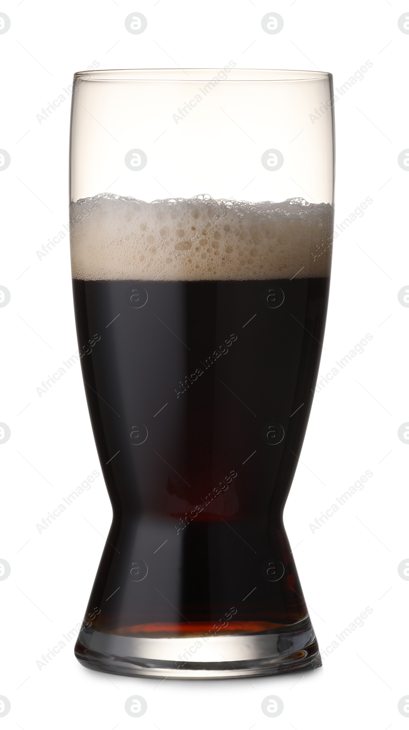 Photo of Full glass of beer isolated on white