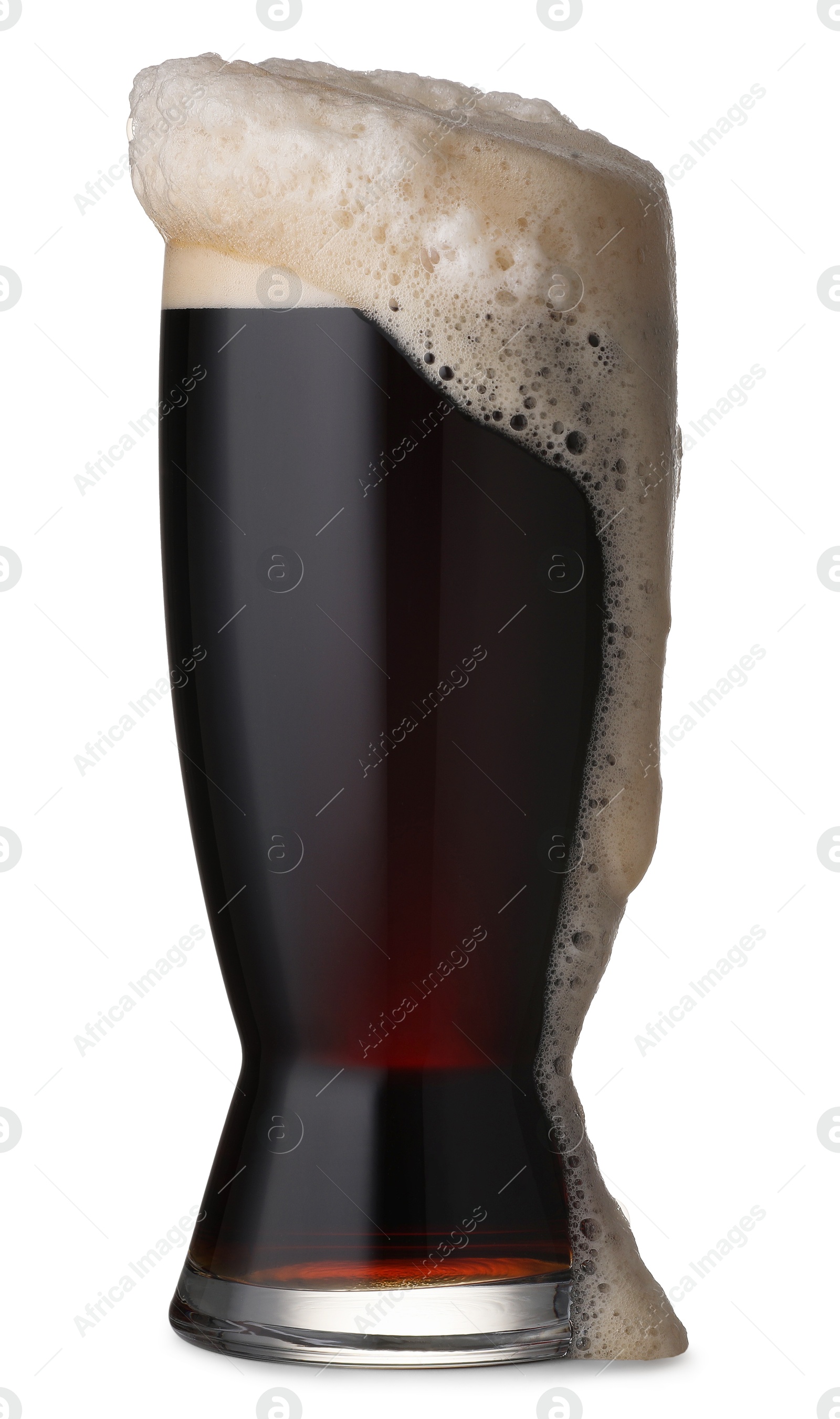 Photo of Full glass of beer isolated on white