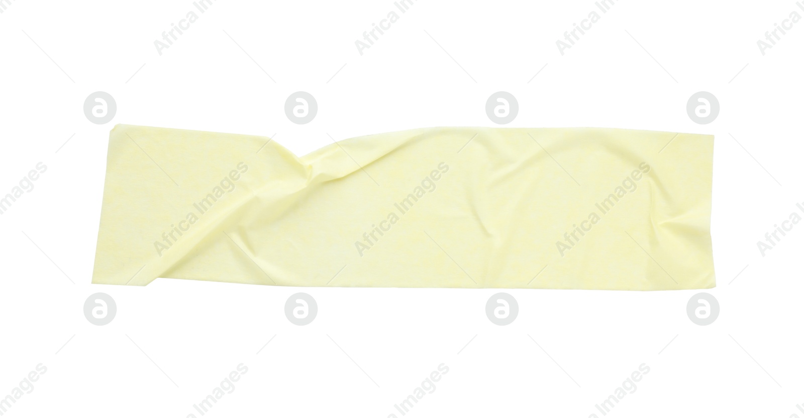 Photo of Strip of masking tape isolated on white, top view