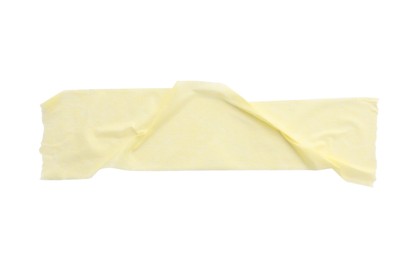 Photo of Strip of masking tape isolated on white, top view