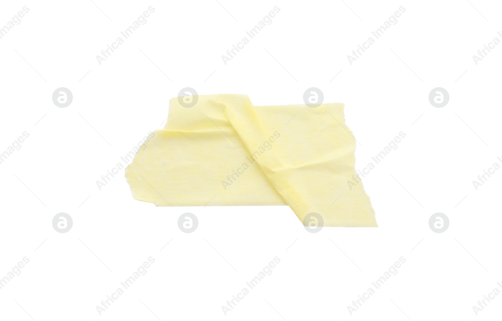 Photo of Strip of masking tape isolated on white, top view