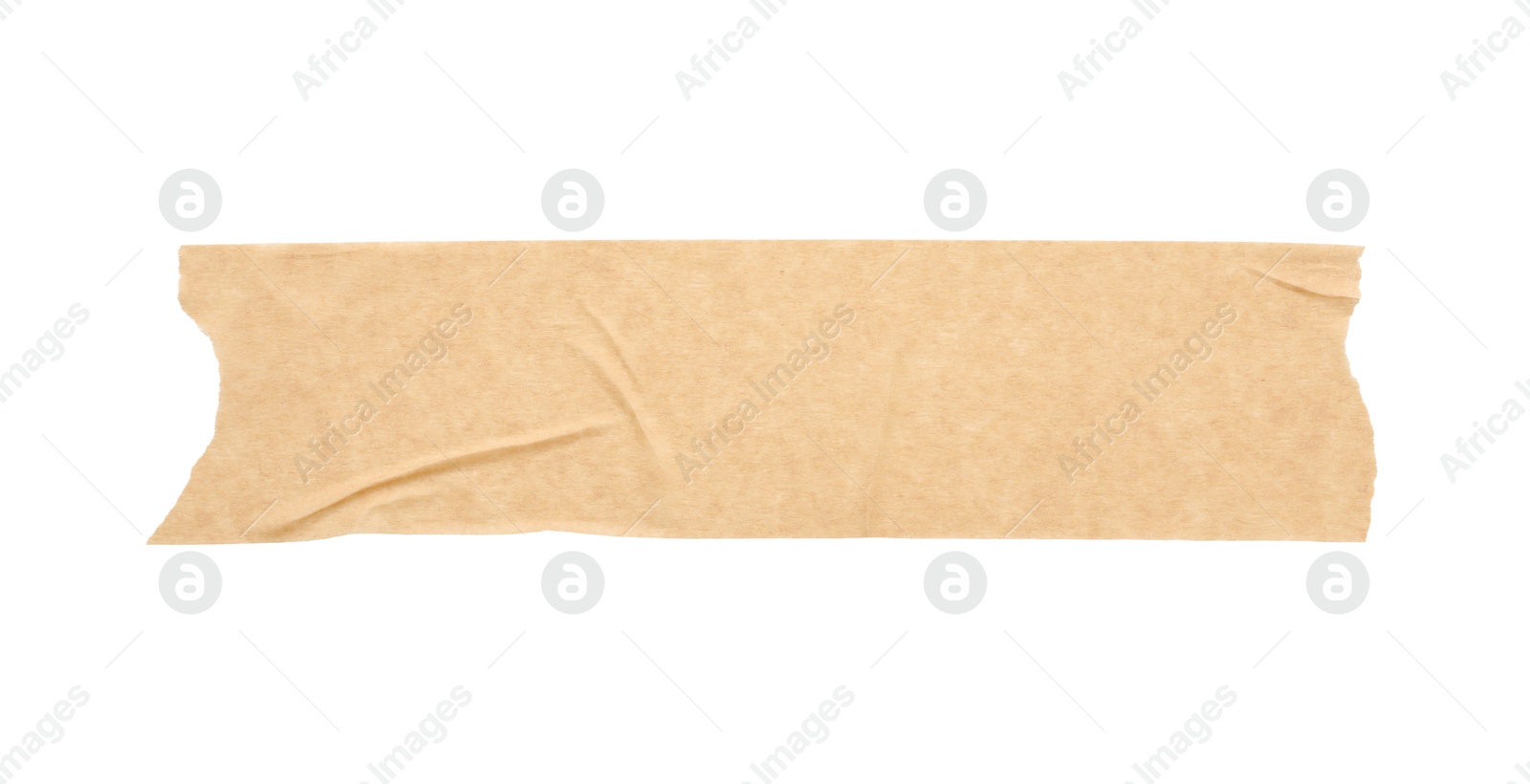 Photo of Strip of masking tape isolated on white, top view