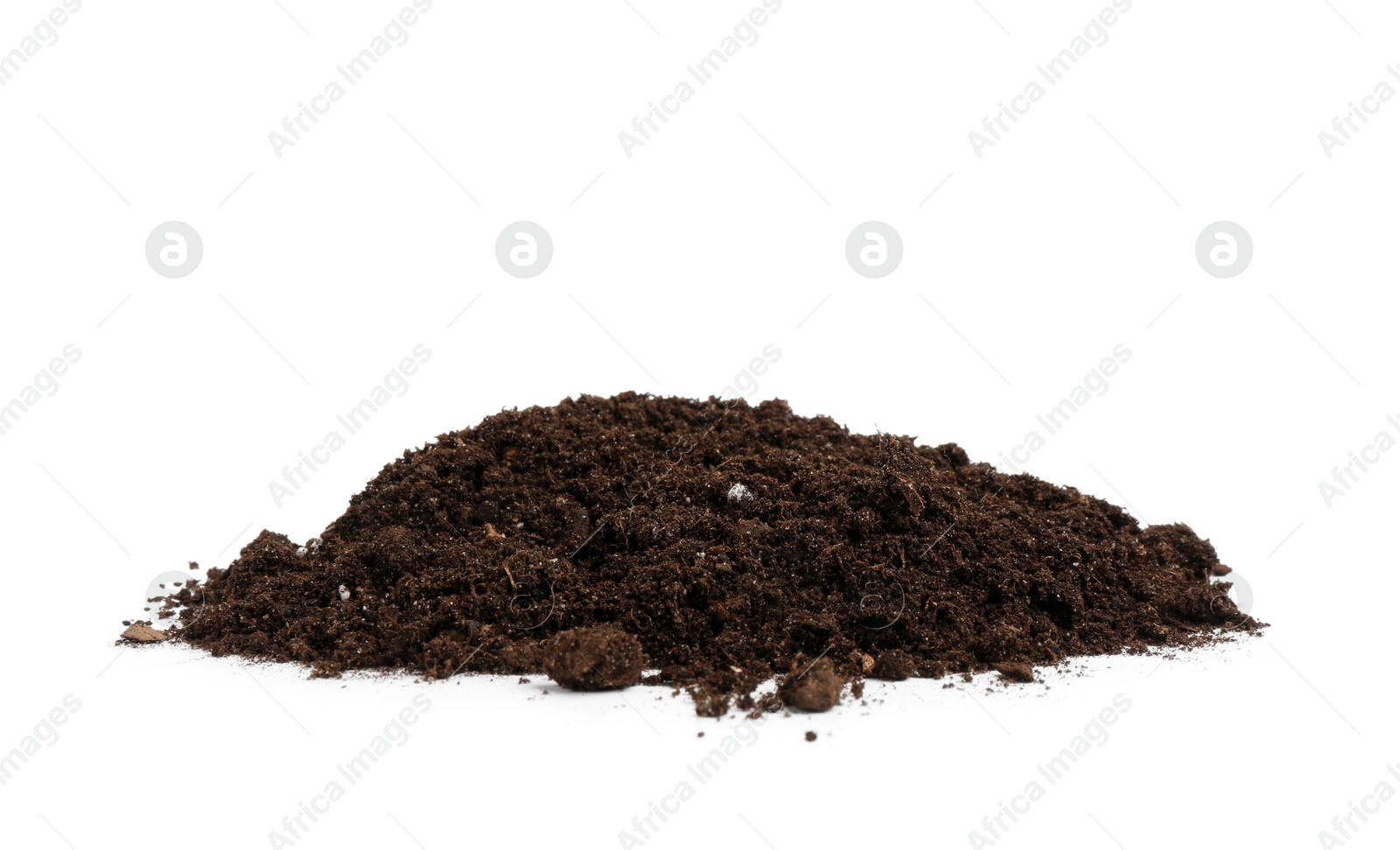 Photo of Pile of fresh soil isolated on white