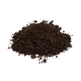 Photo of Pile of fresh soil isolated on white