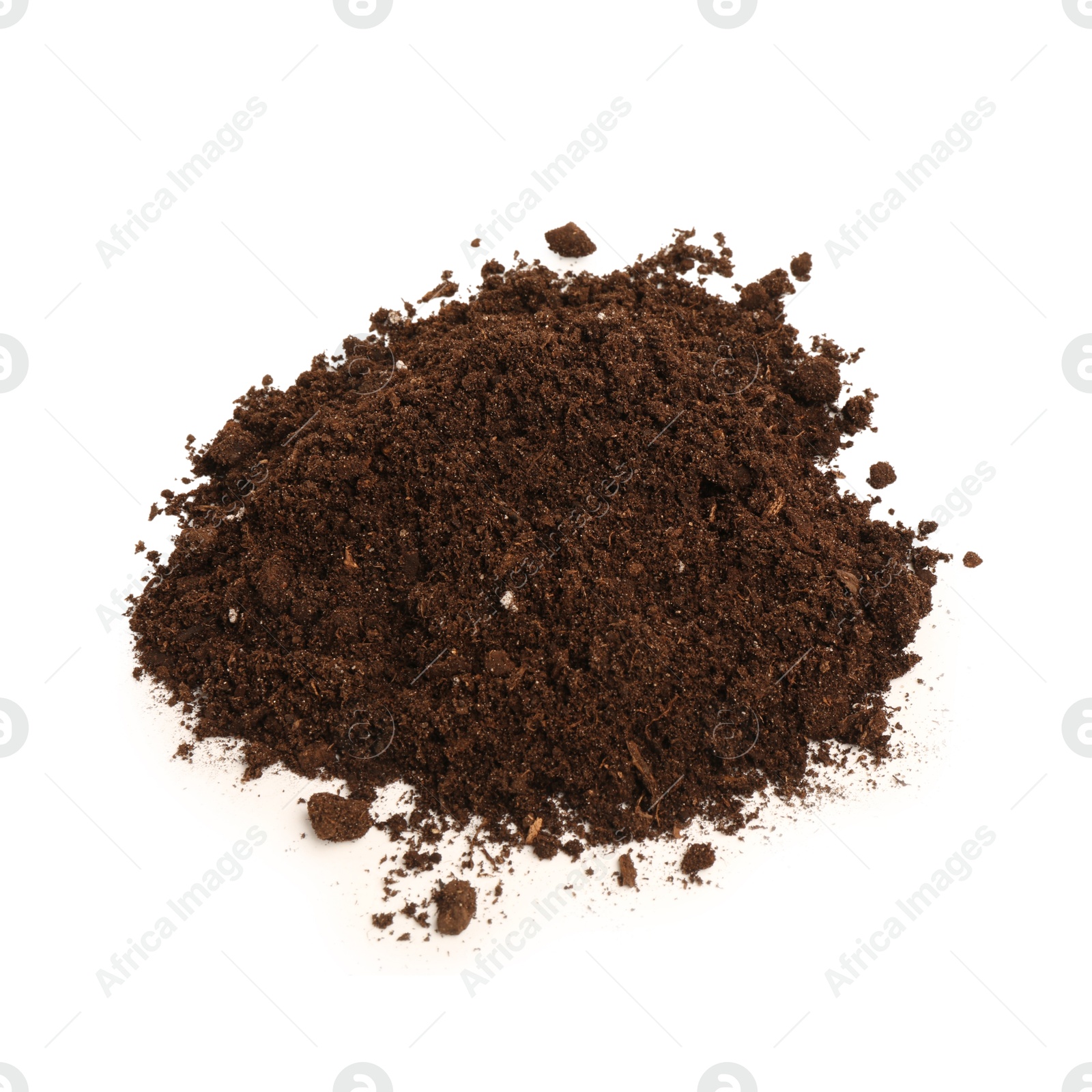 Photo of Pile of fresh soil isolated on white