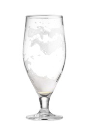 Photo of Beer glass with foam isolated on white