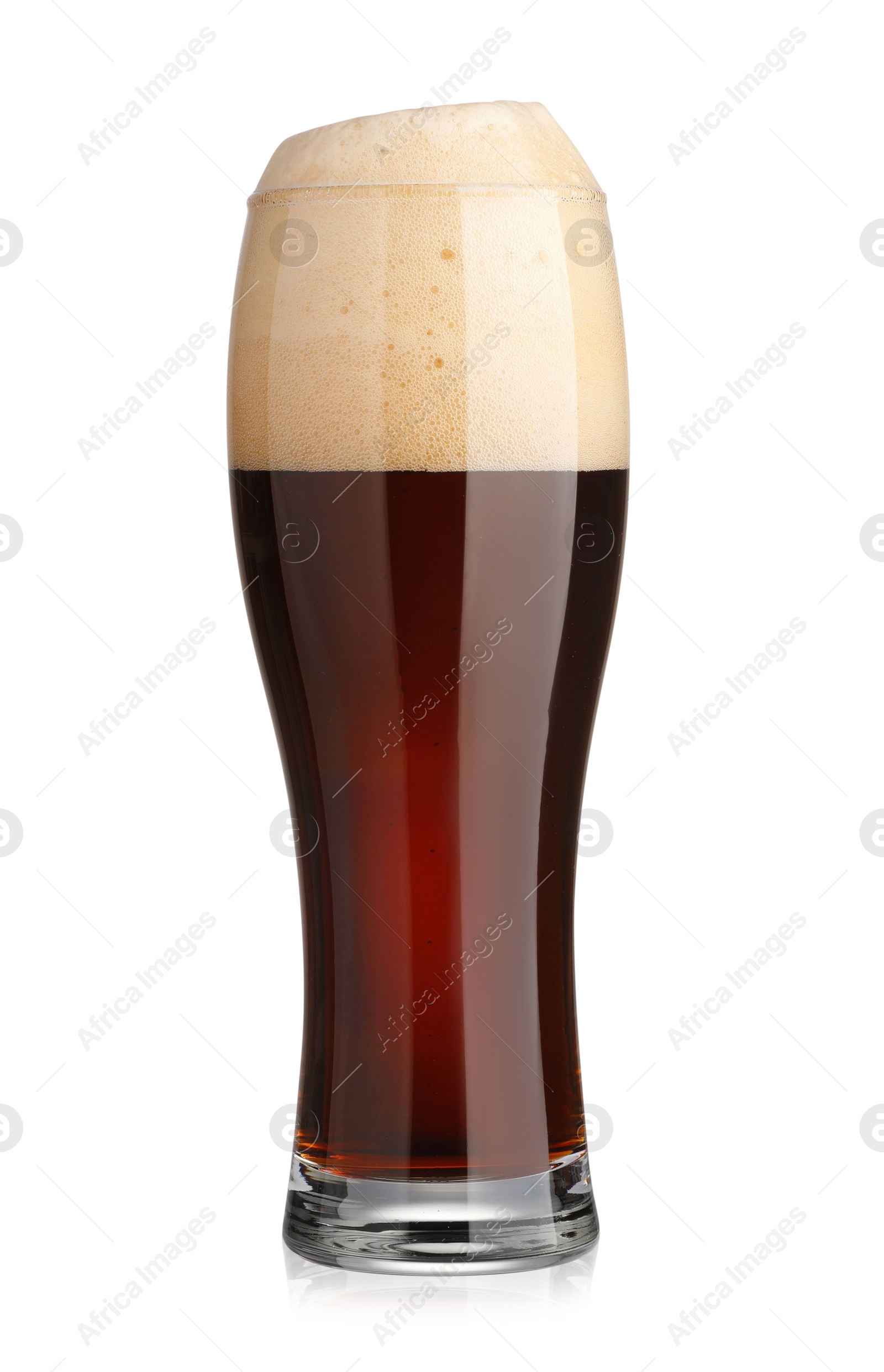 Photo of Full glass of beer isolated on white