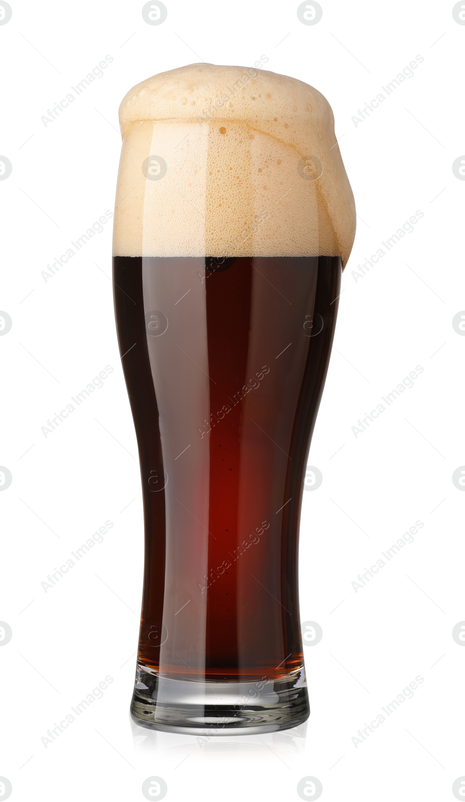 Photo of Full glass of beer isolated on white