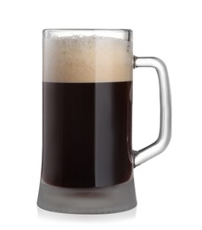 Photo of Full mug of beer isolated on white