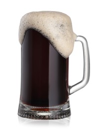 Photo of Full mug of beer isolated on white