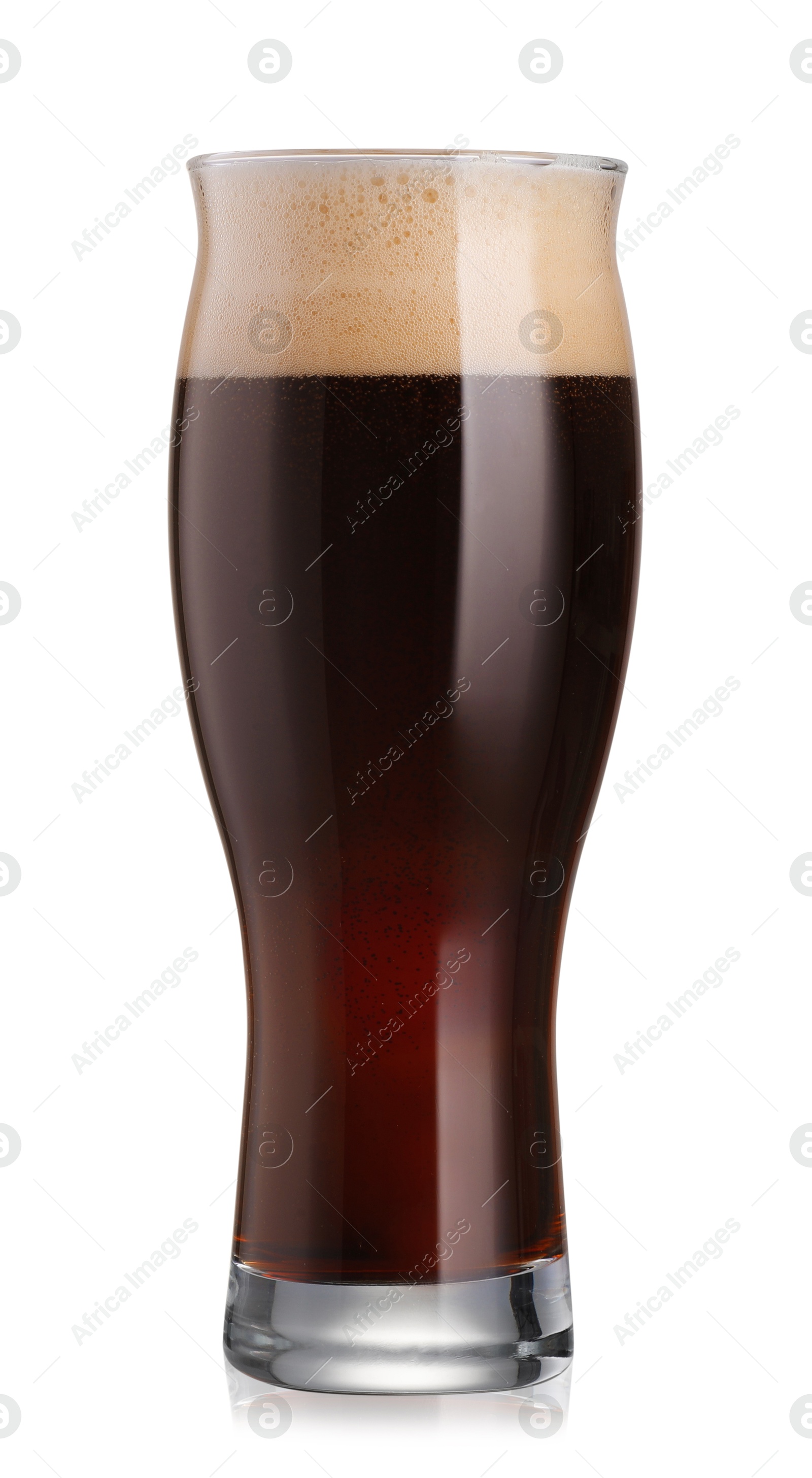 Photo of Full glass of beer isolated on white