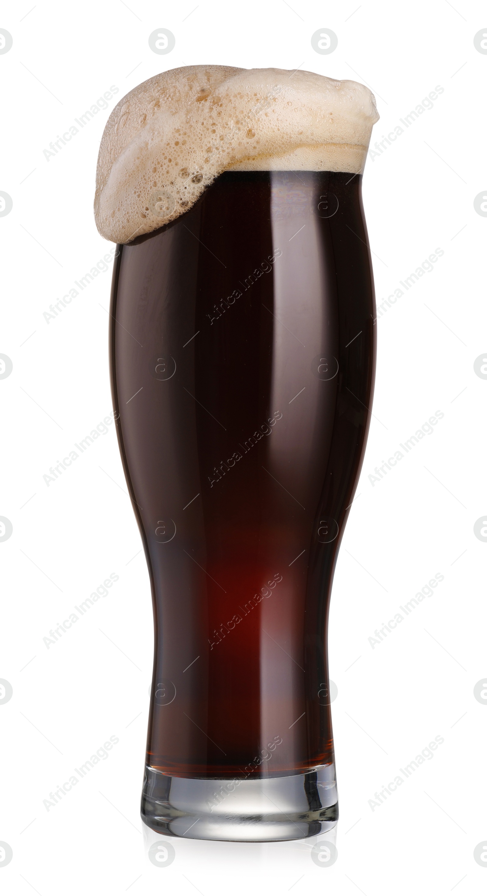 Photo of Full glass of beer isolated on white