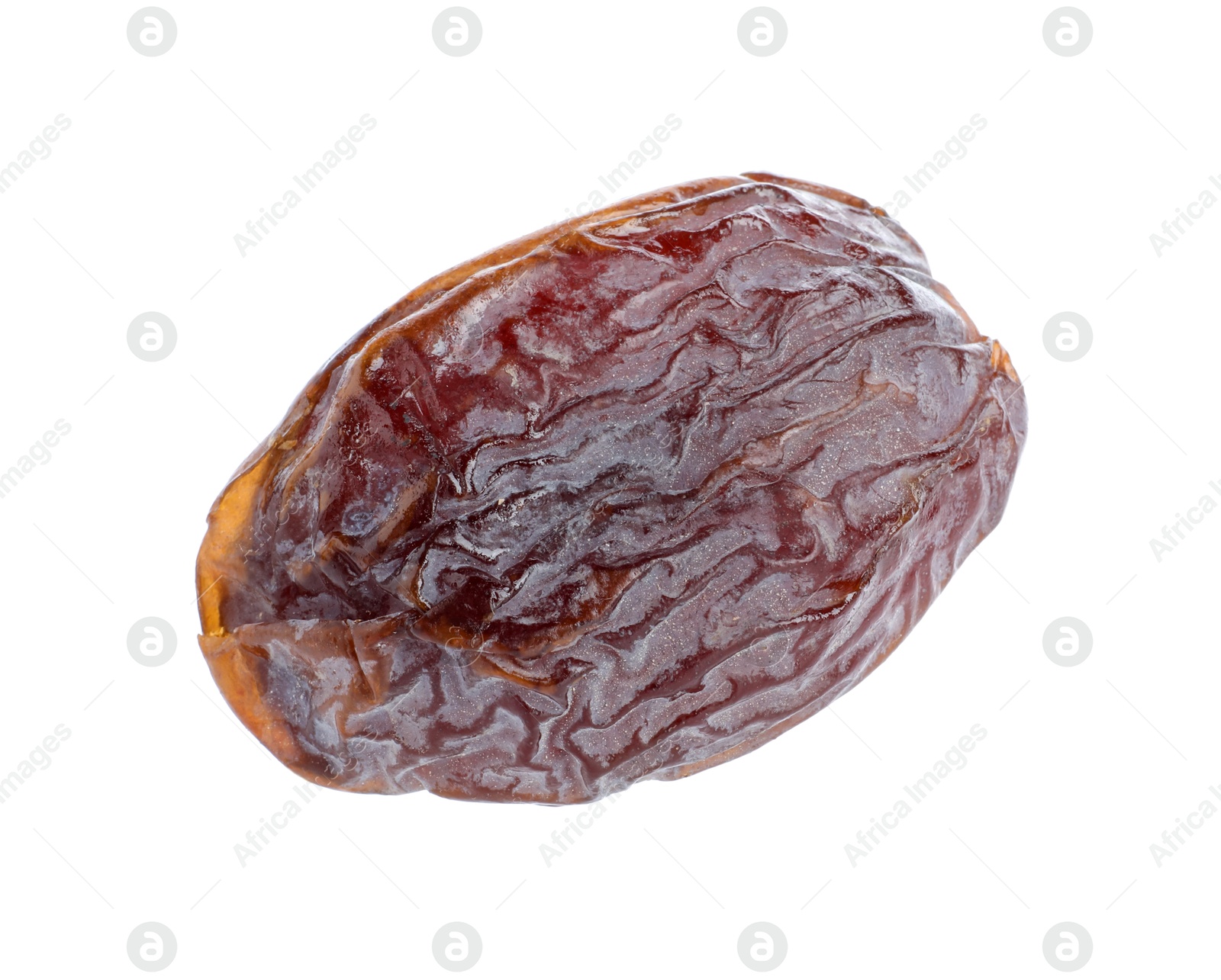 Photo of One tasty dried date isolated on white