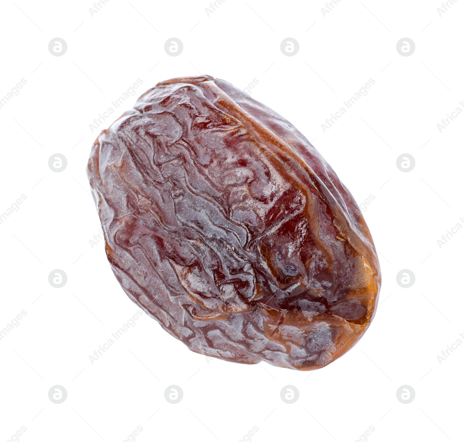 Photo of One tasty dried date isolated on white