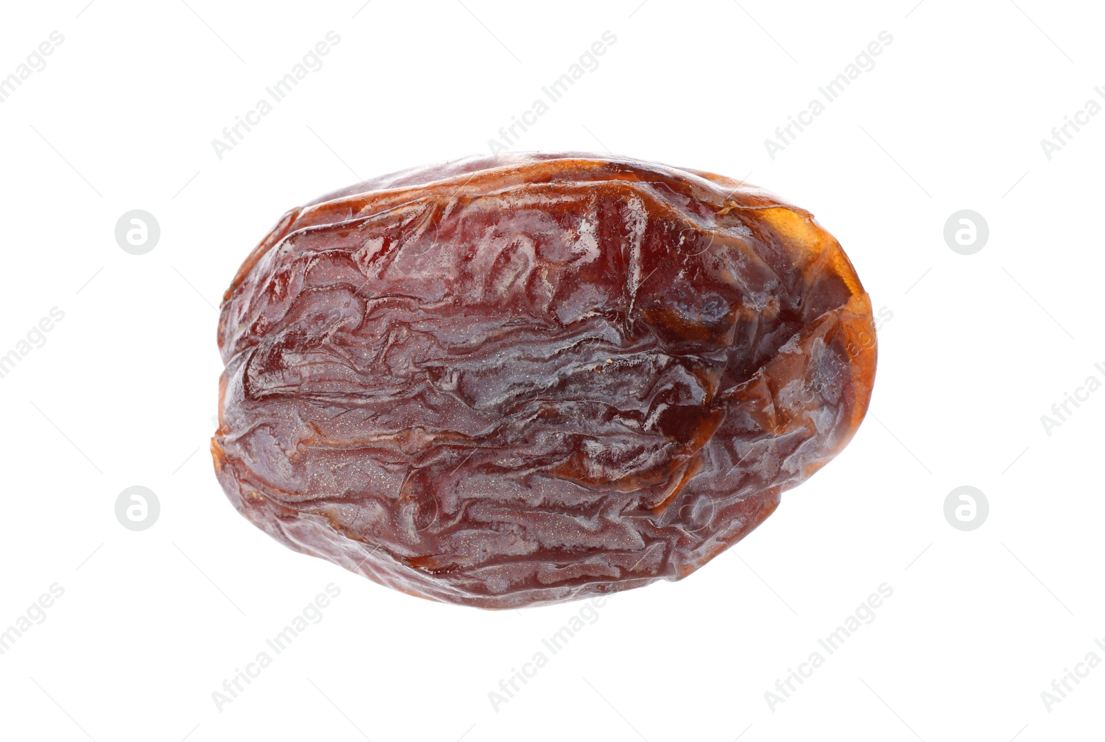 Photo of One tasty dried date isolated on white