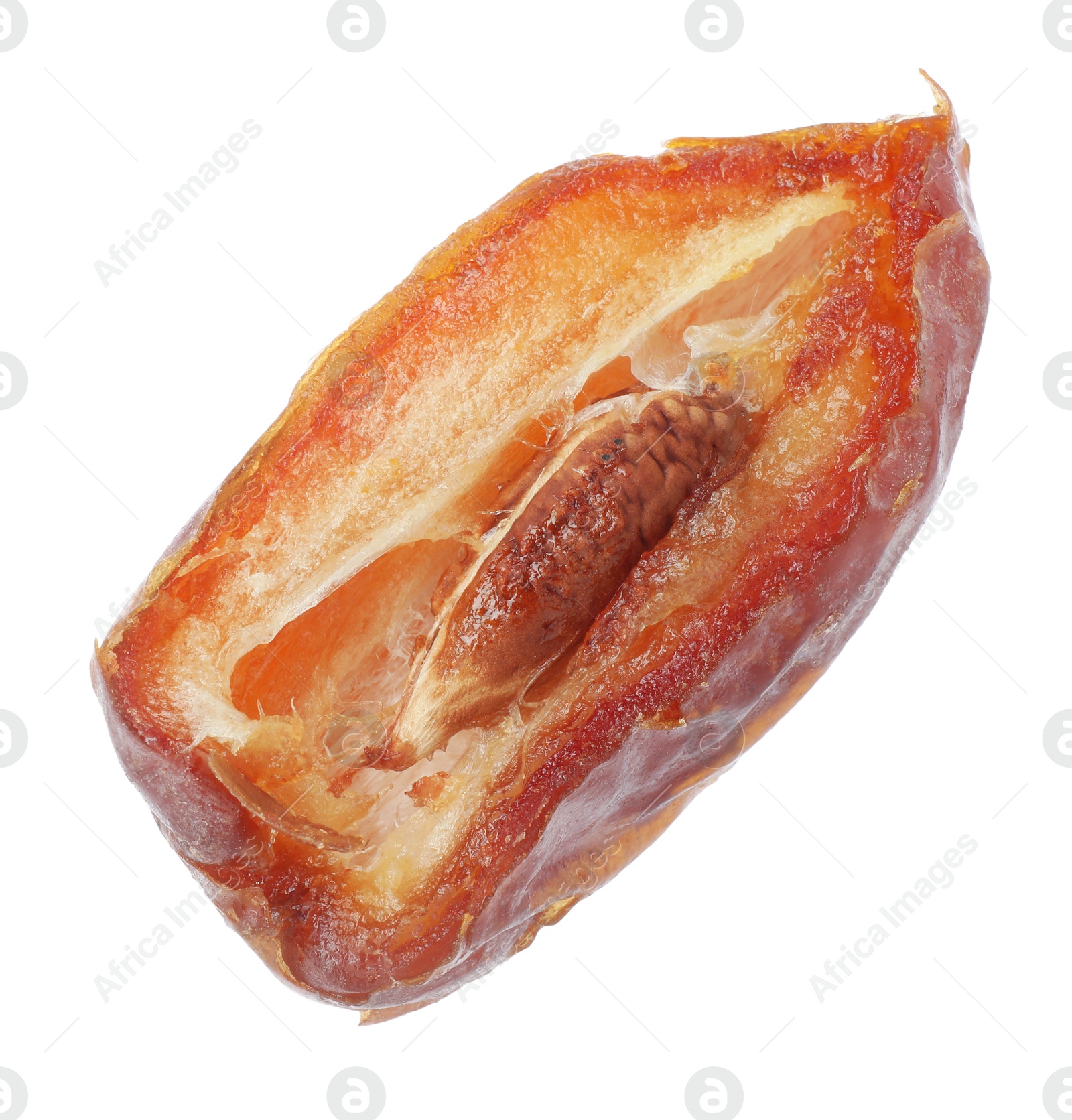 Photo of Piece of dried date isolated on white