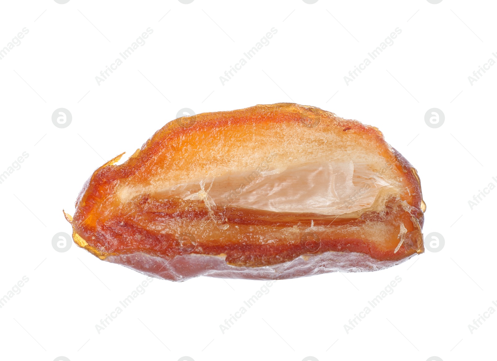 Photo of Piece of dried date isolated on white