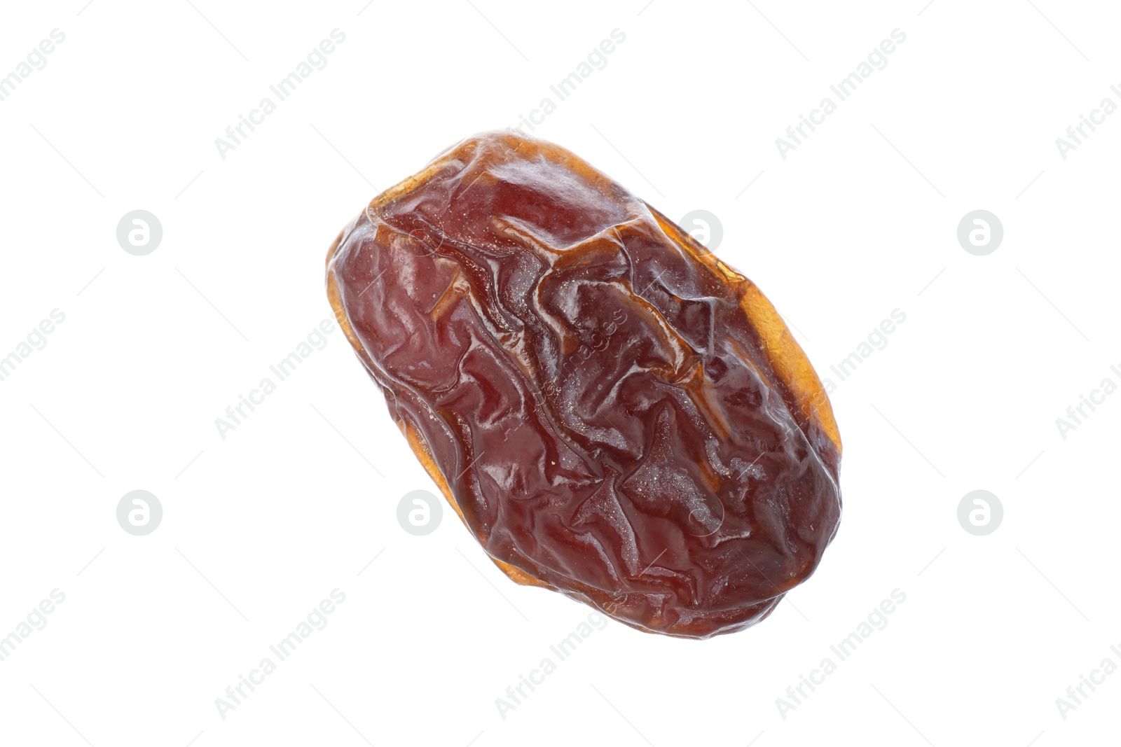 Photo of One tasty dried date isolated on white