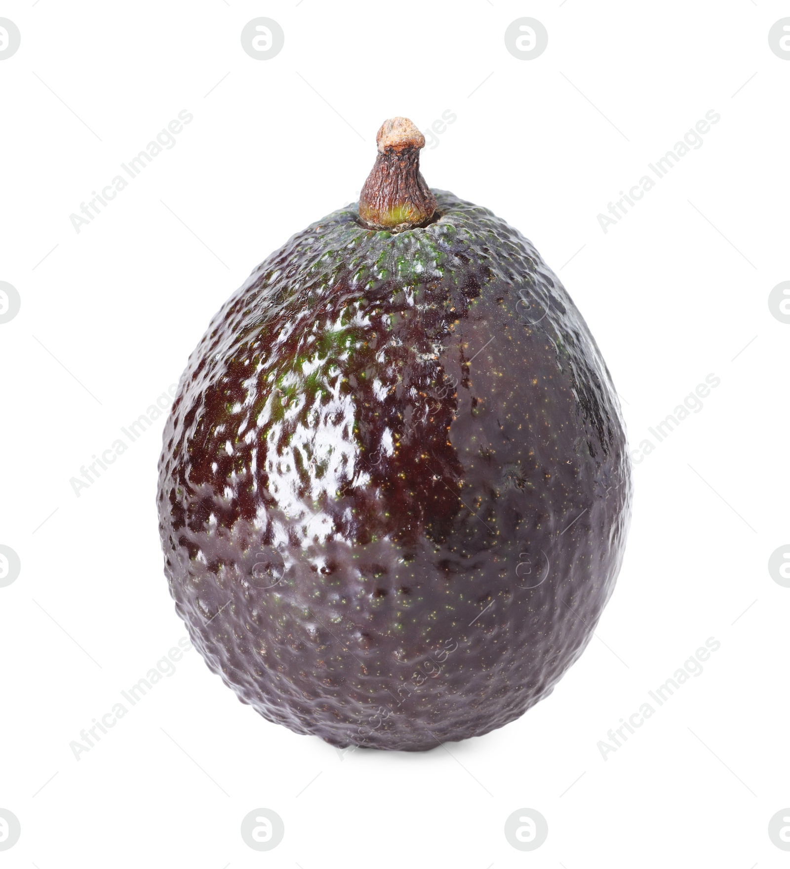 Photo of One whole ripe avocado isolated on white