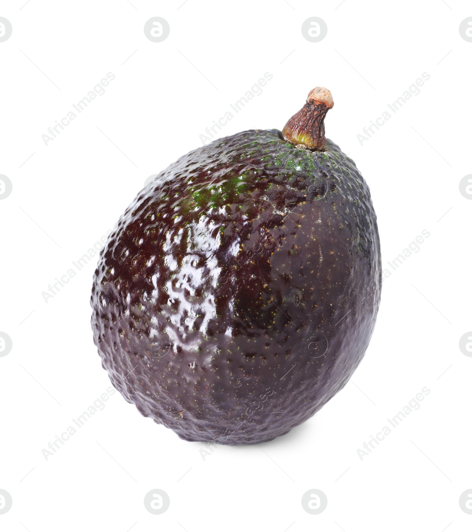 Photo of One whole ripe avocado isolated on white