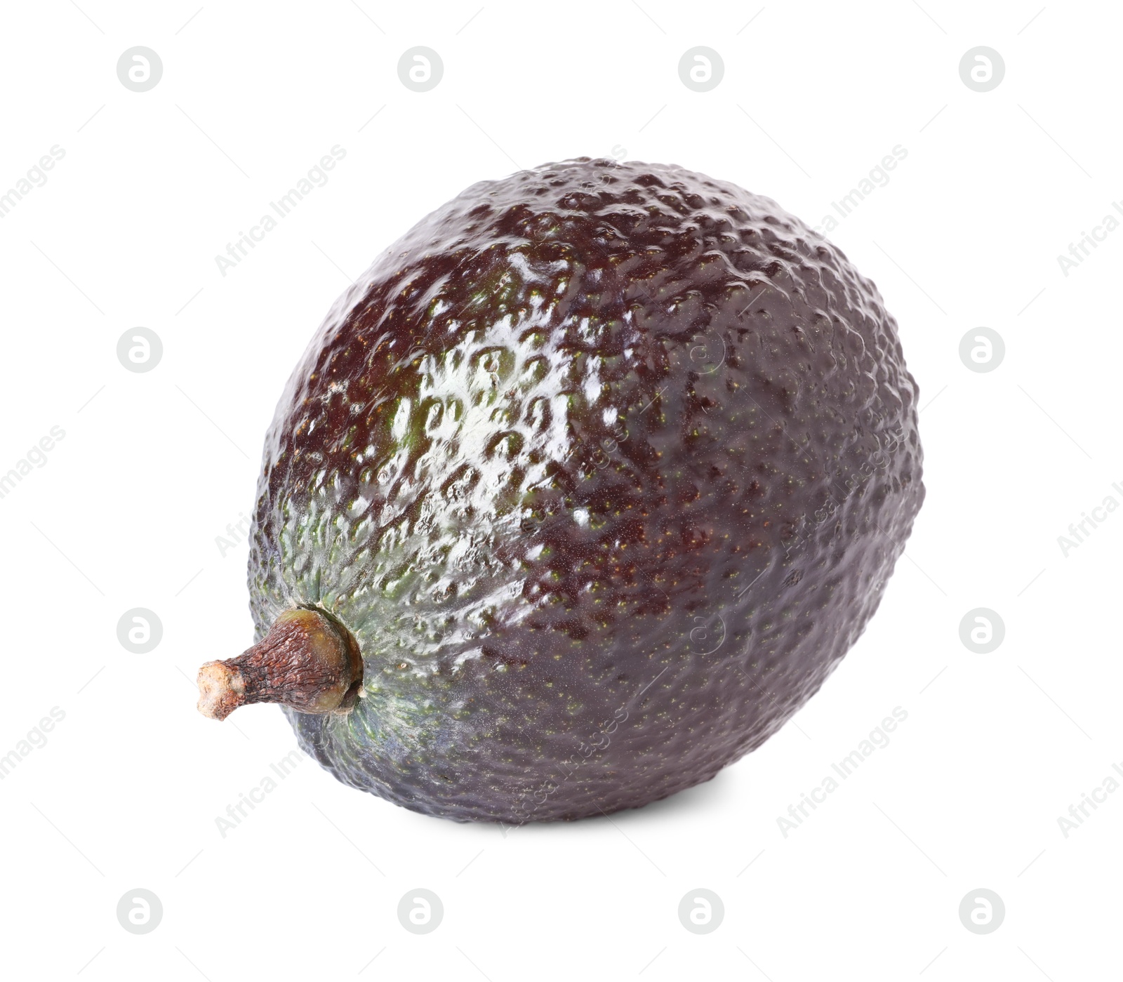 Photo of One whole ripe avocado isolated on white