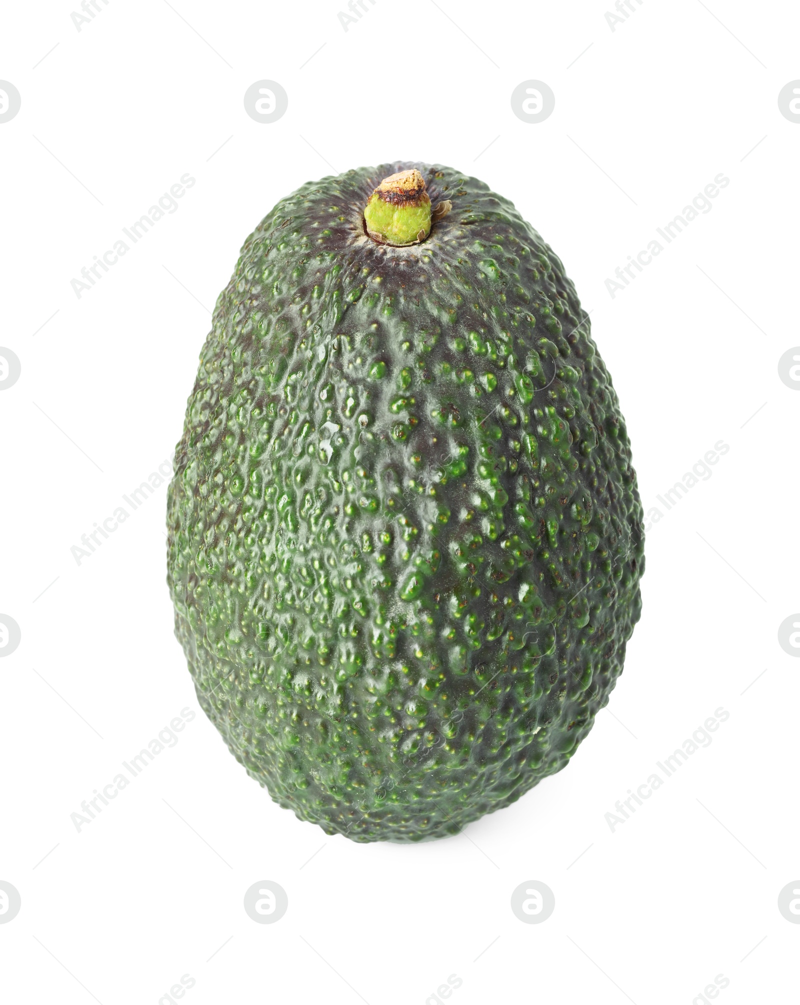 Photo of One whole ripe avocado isolated on white