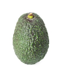 Photo of One whole ripe avocado isolated on white