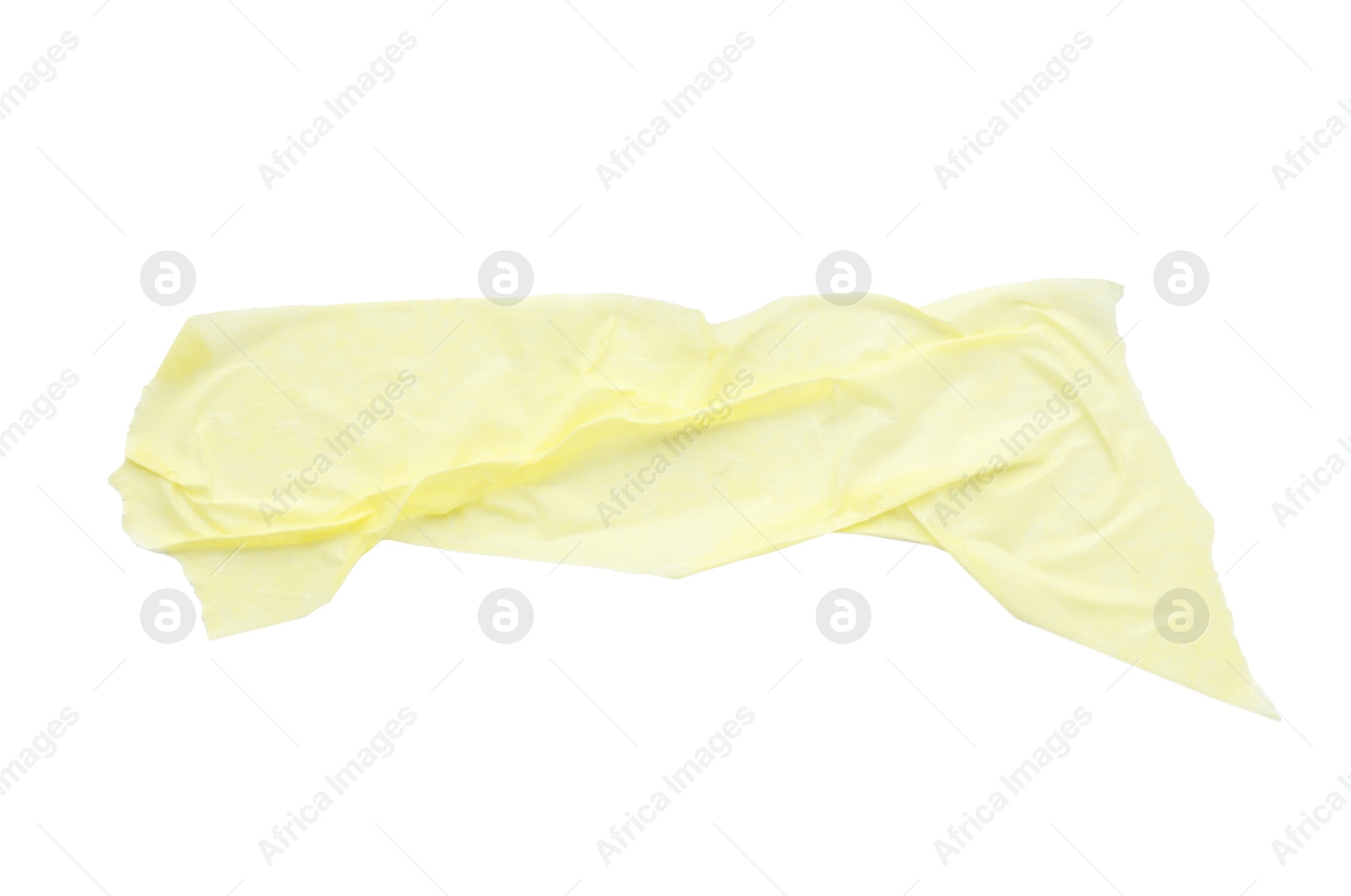 Photo of Strip of masking tape isolated on white, top view