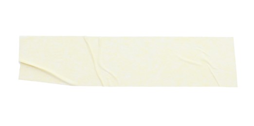 Photo of Strip of masking tape isolated on white, top view