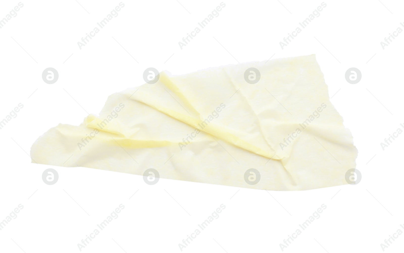 Photo of Strip of masking tape isolated on white, top view