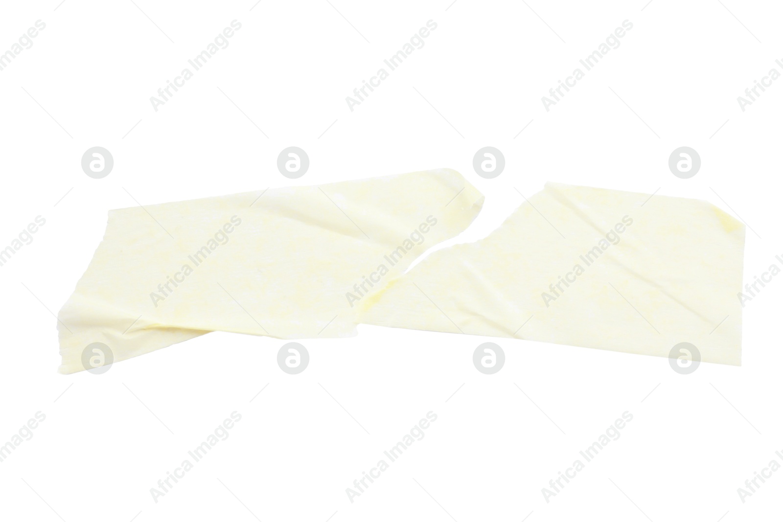 Photo of Strip of masking tape isolated on white, top view