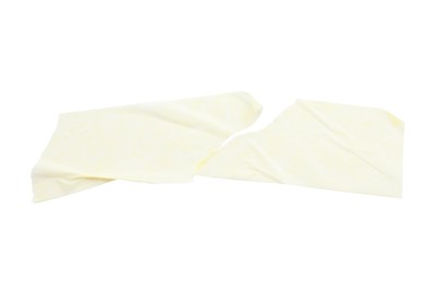 Photo of Strip of masking tape isolated on white, top view