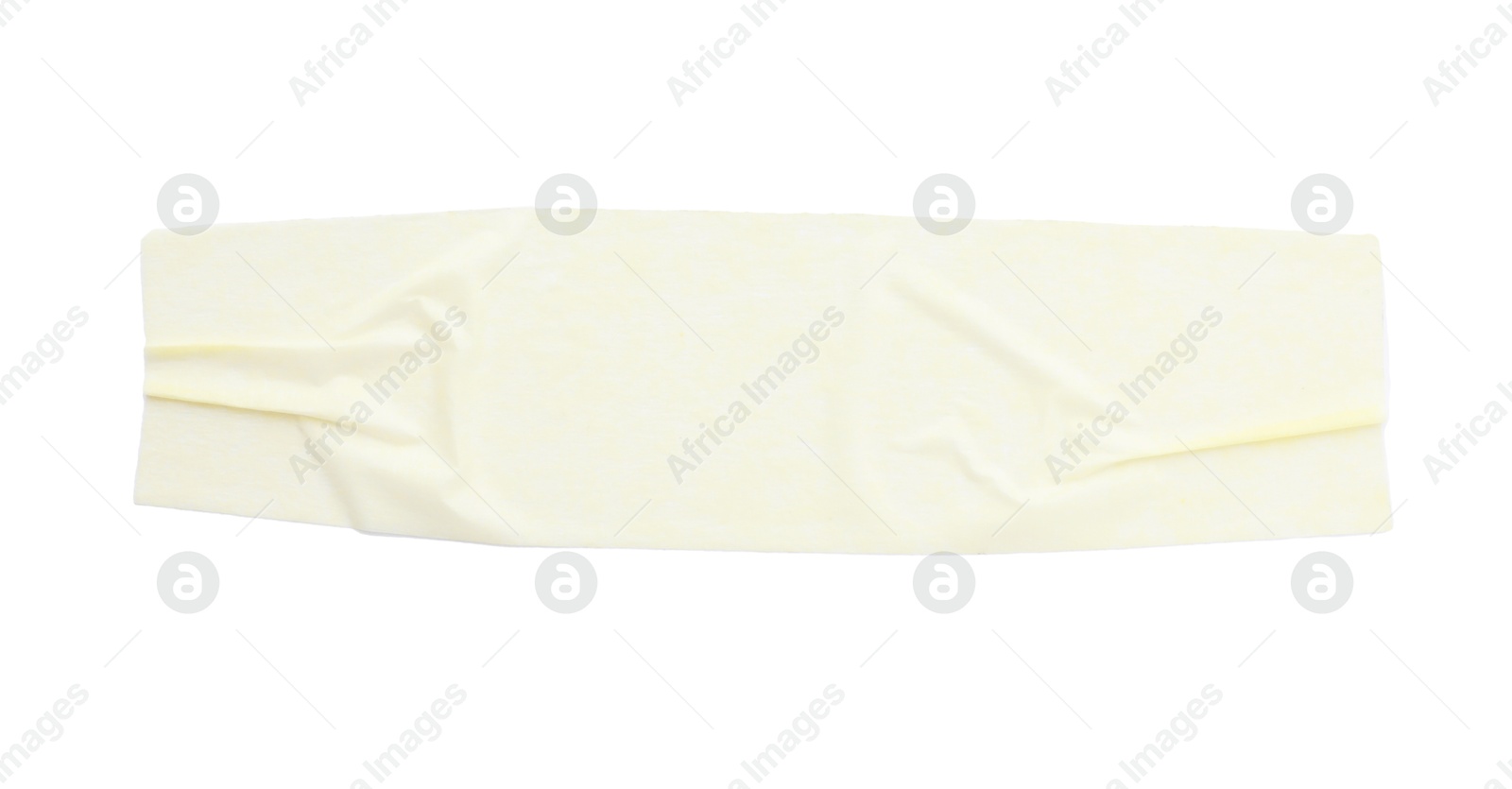 Photo of Strip of masking tape isolated on white, top view