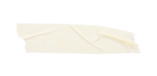 Photo of Strip of masking tape isolated on white, top view