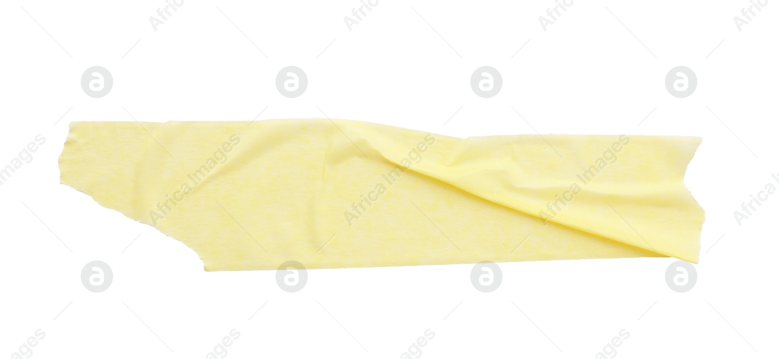 Photo of Strip of masking tape isolated on white, top view