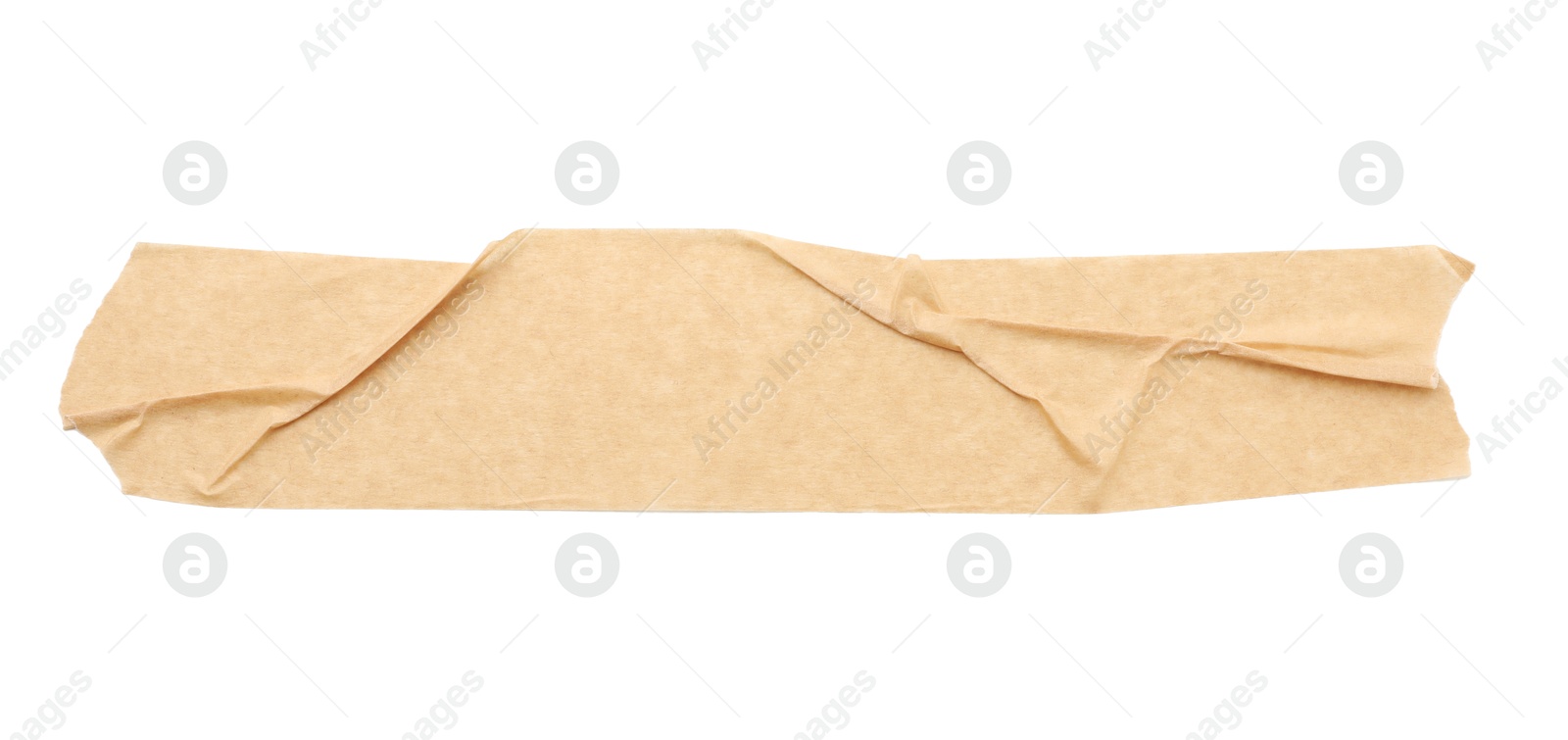 Photo of Strip of masking tape isolated on white, top view