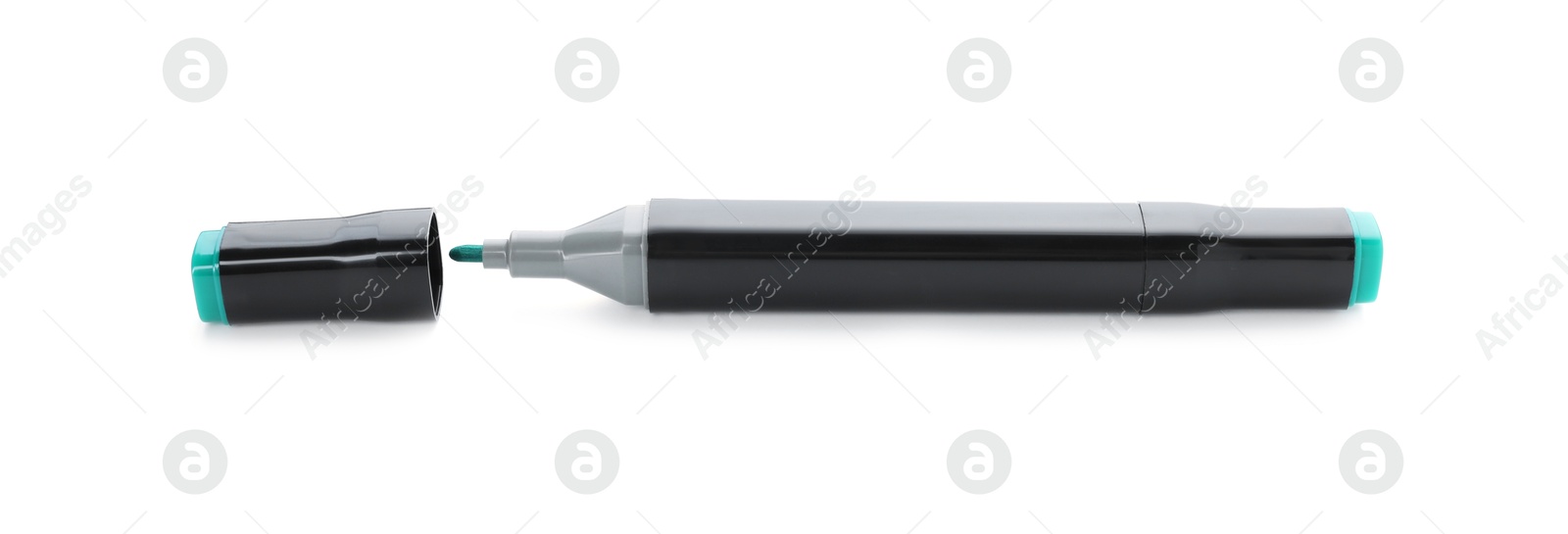 Photo of One double sided marker isolated on white