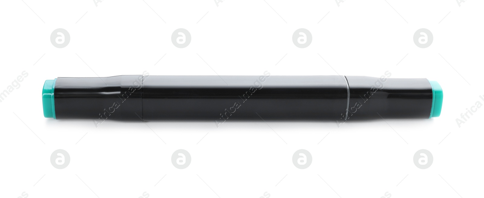 Photo of One double sided marker isolated on white