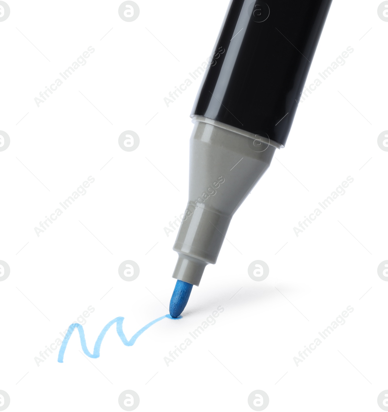 Photo of Color marker and doodle isolated on white