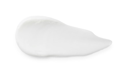 Photo of Body cream on white background, top view