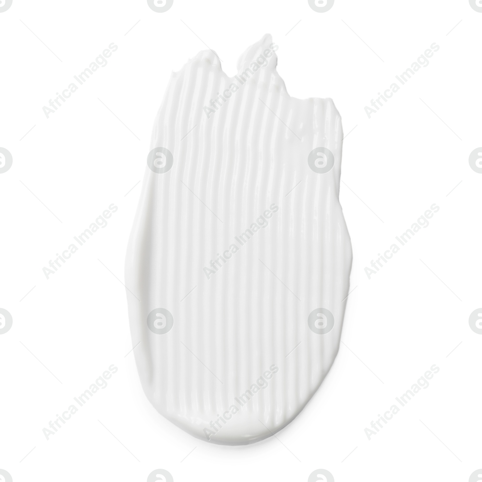 Photo of Body cream on white background, top view