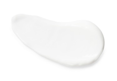 Photo of Body cream on white background, top view