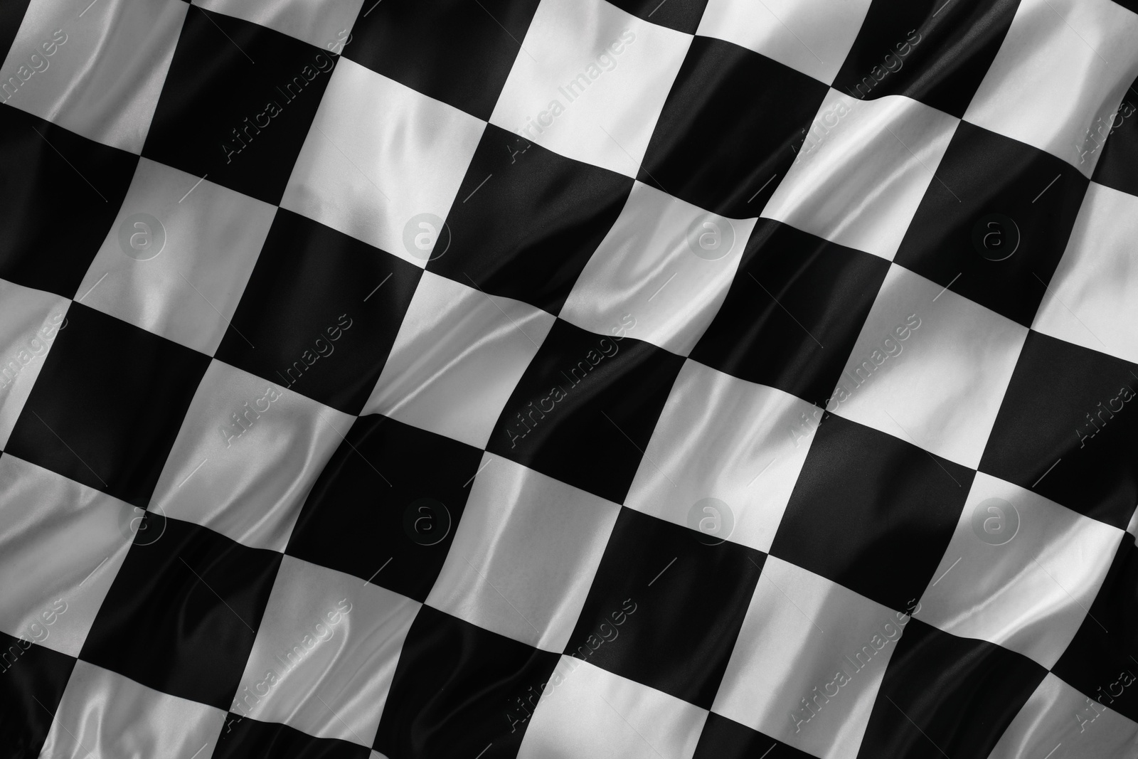 Photo of Checkered finish flag as background, top view