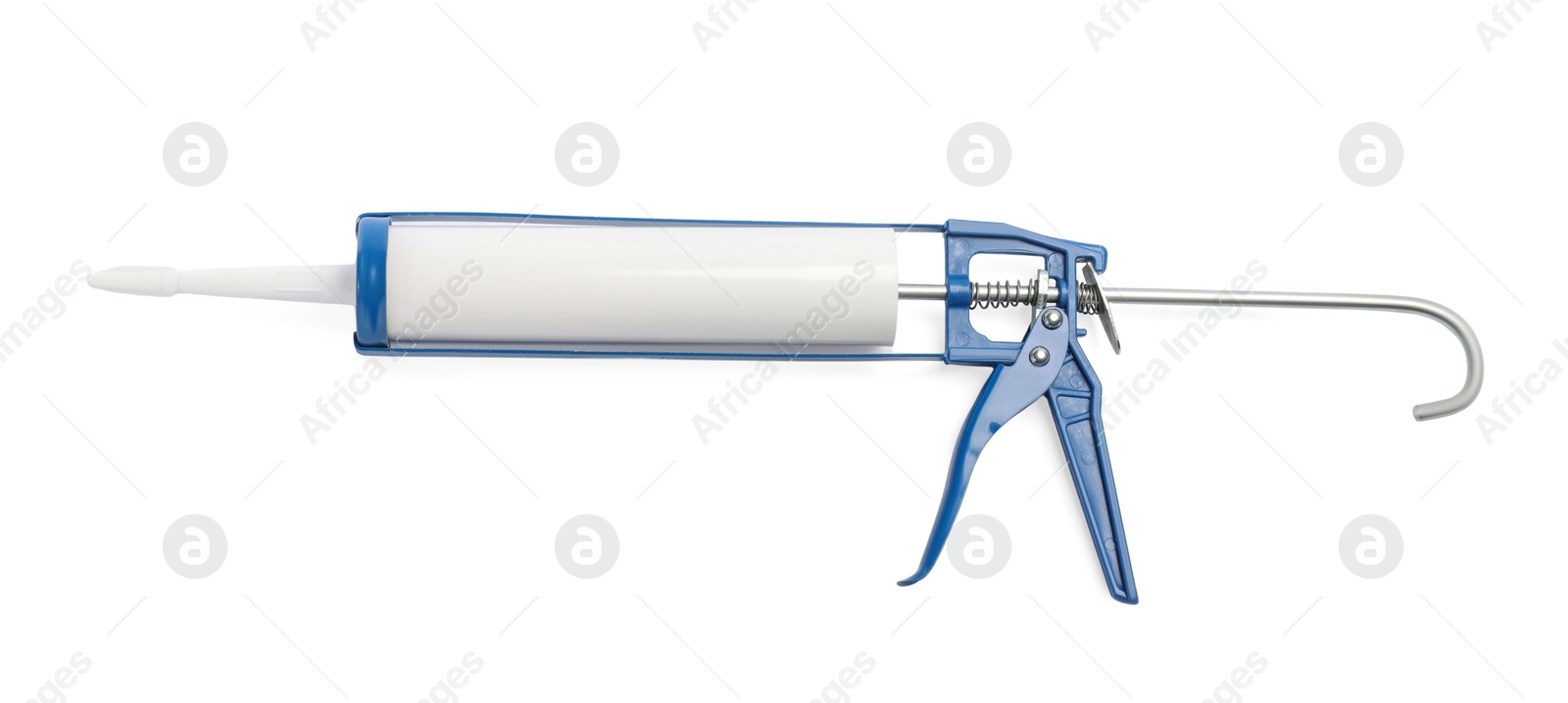 Photo of One glue gun isolated on white. Construction tool