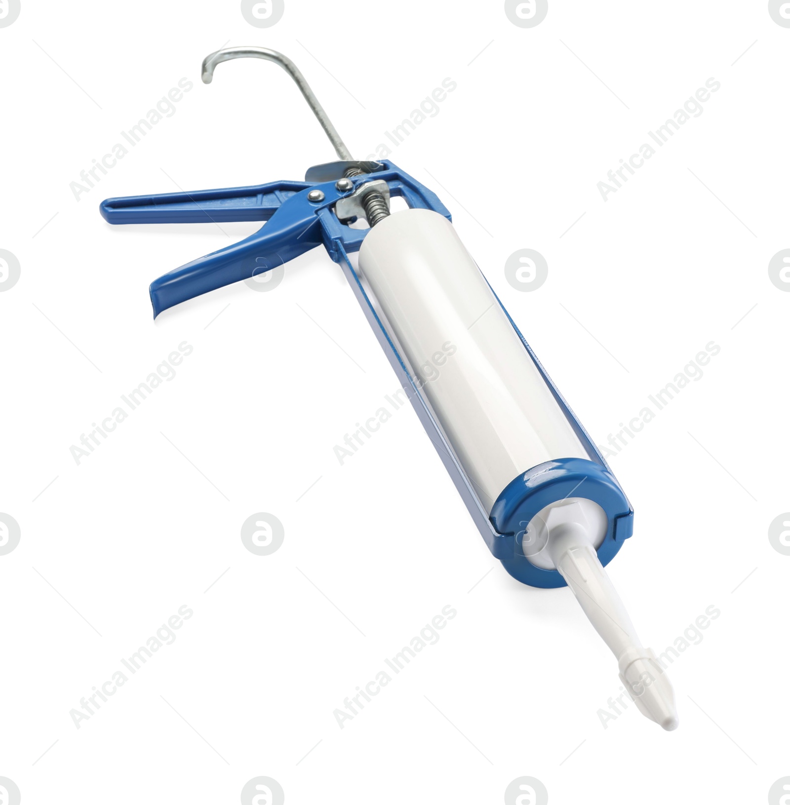 Photo of One glue gun isolated on white. Construction tool