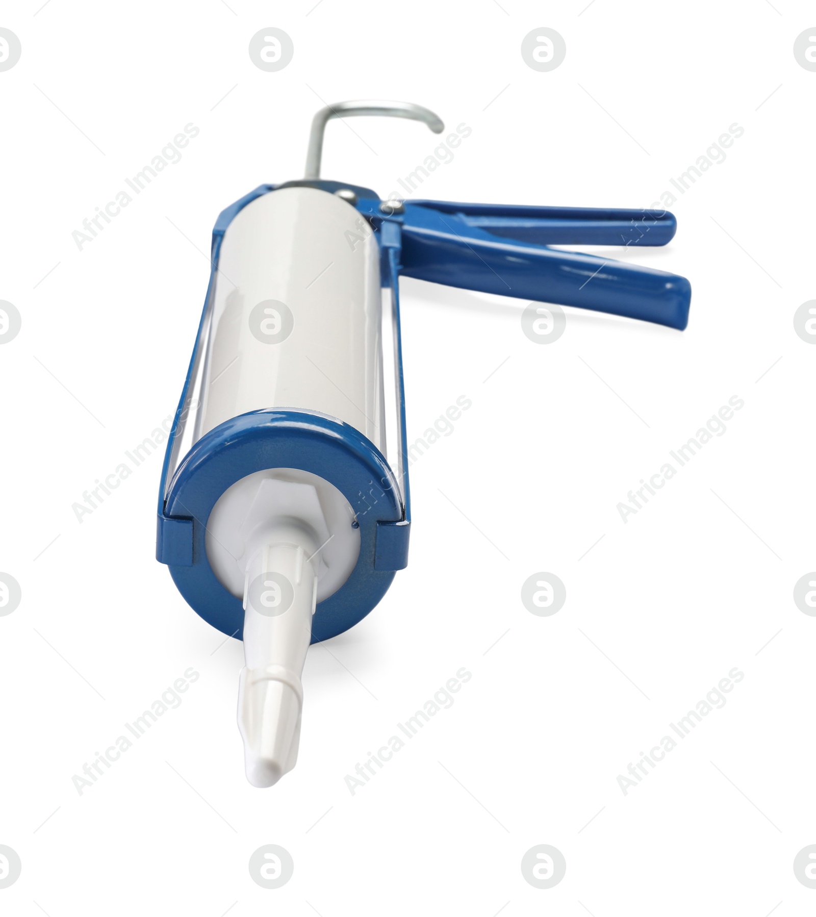 Photo of One glue gun isolated on white. Construction tool