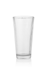 Photo of One empty clean glass isolated on white