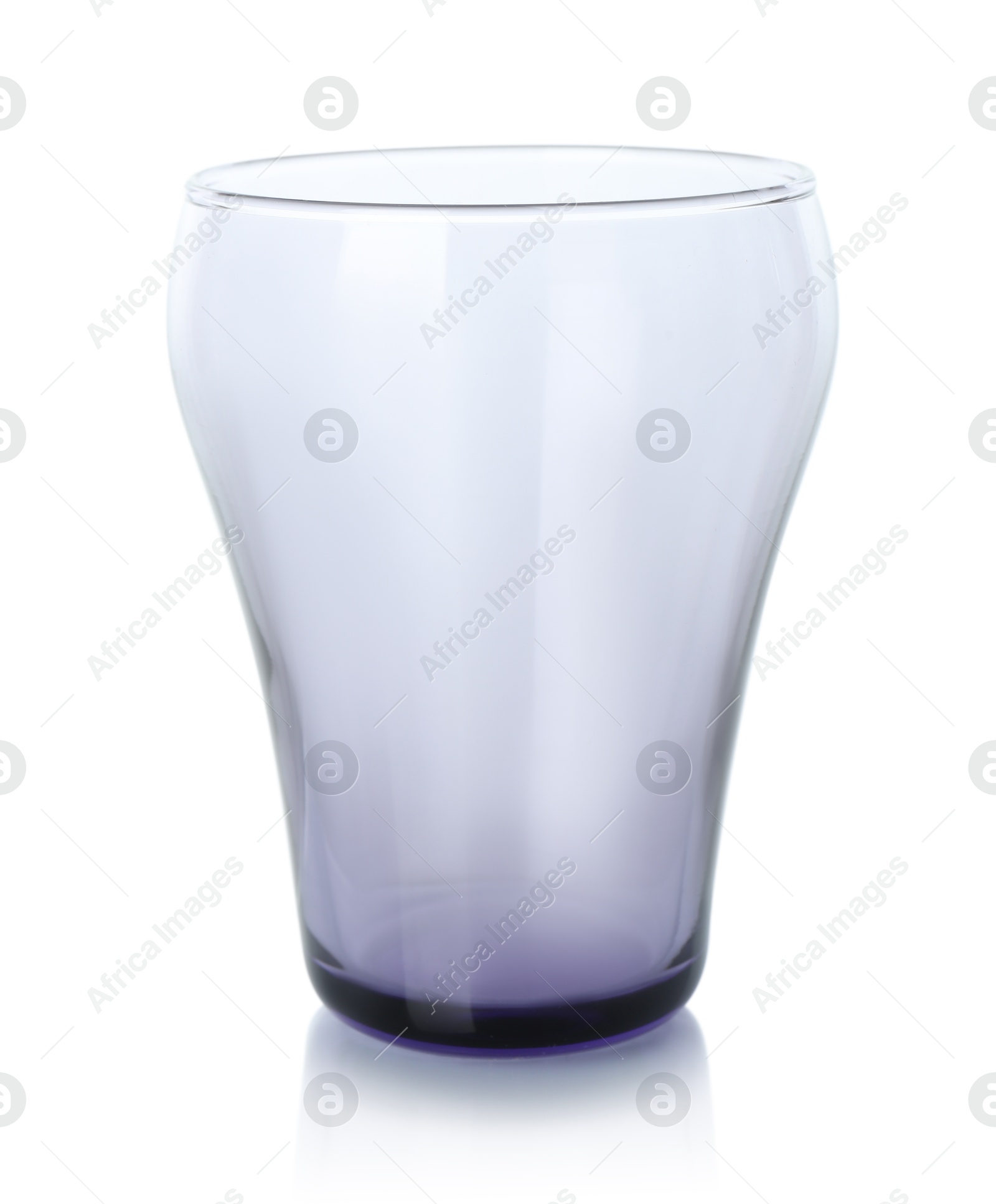 Photo of One empty clean glass isolated on white