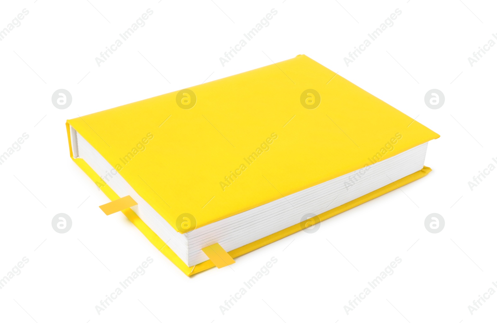 Photo of Book with colorful tabs isolated on white