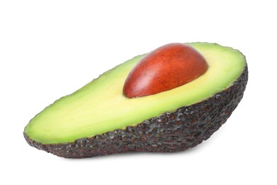 Photo of Half of ripe avocado isolated on white